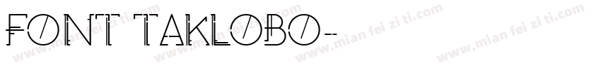 FONT TAKLOBO字体转换
